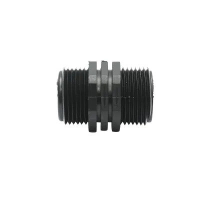 Raccordo maschio filettato uguale D1x1 pollici PN16 bar per sistemi di irrigazione.