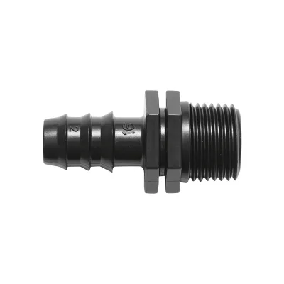 Raccordo per tubo di gocciolamento D16 mm con filettatura esterna 1/2 per tubo e tubo di irrigazione