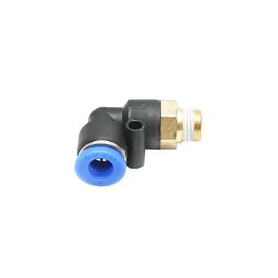 Raccordo rapido  a riduzione a gomito in plastica per tubo da 6 mm e filettatura metallica da 1/8 - immagine 2