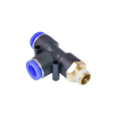 Raccordo rapido  a T rapido in plastica e vite in metallo da 10x10 con 1/4 - immagine 3