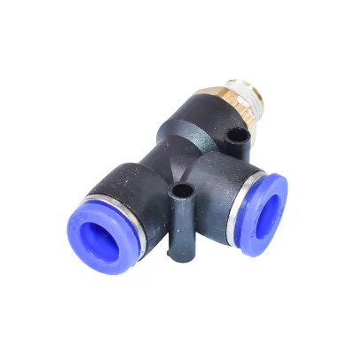 Raccordo rapido  a T rapido in plastica e vite in metallo da 10x10 con 1/4 - immagine 2