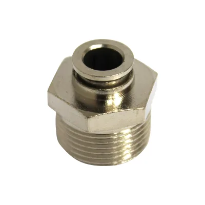 Raccordo rapido  gomito in plastica e vite metallica fi 8 con M22 - immagine 3