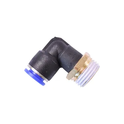 Raccordo rapido a gomito in plastica e vite in metallo fi 10 cono 1/2 - immagine 2