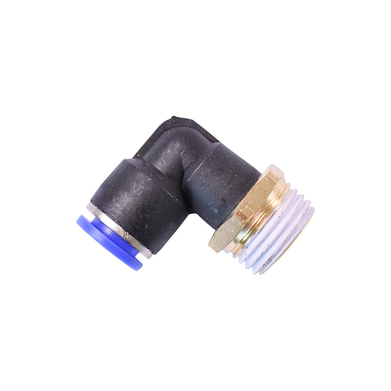 Raccordo rapido a gomito in plastica e vite in metallo fi 10 cono 1/2 - immagine 2