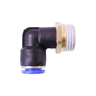 Raccordo rapido a gomito in plastica e vite in metallo fi 10 cono 1/2 - immagine 3