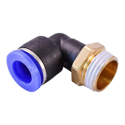 Raccordo rapido a gomito in plastica e vite in metallo fi 12 con 1/2 - immagine 3