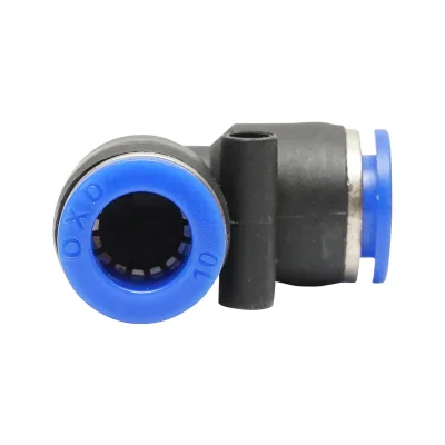 Raccordo rapido a gomito per tubo M10 - plastica - immagine 2