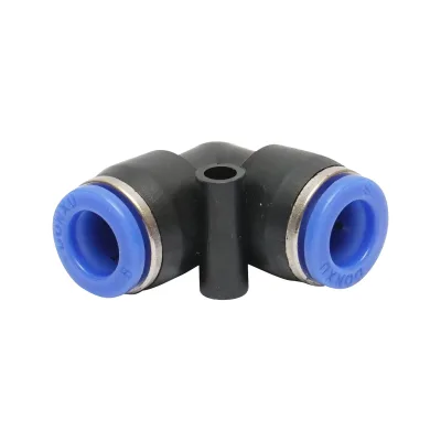 Raccordo rapido a gomito per tubo M8 - plastica - immagine 2