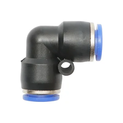 Raccordo rapido a gomito per tubo M8 - plastica