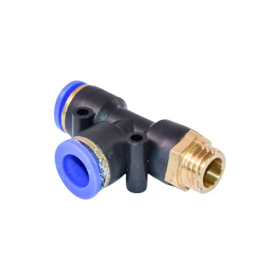 Raccordo rapido a T in plastica e vite in metallo da 12x12 con M16 - immagine 2