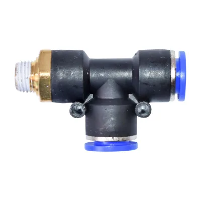 Raccordo rapido a T rapido in plastica e vite in metallo da 12x12 con 1/4 - immagine 3