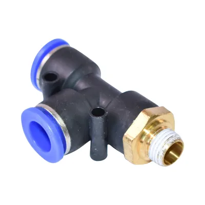 Raccordo rapido a T rapido in plastica e vite in metallo da 12x12 con 1/4 - immagine 2
