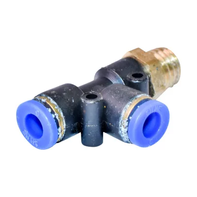 Raccordo rapido a T rapido in plastica e vite in metallo da 6x6 con M12 - immagine 2