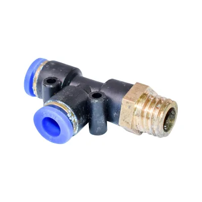 Raccordo rapido a T rapido in plastica e vite in metallo da 6x6 con M12 - immagine 3