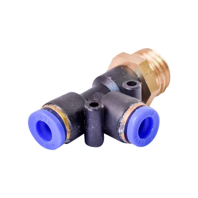 Raccordo rapido a T rapido in plastica e vite in metallo da 6x6 con M16 - immagine 2