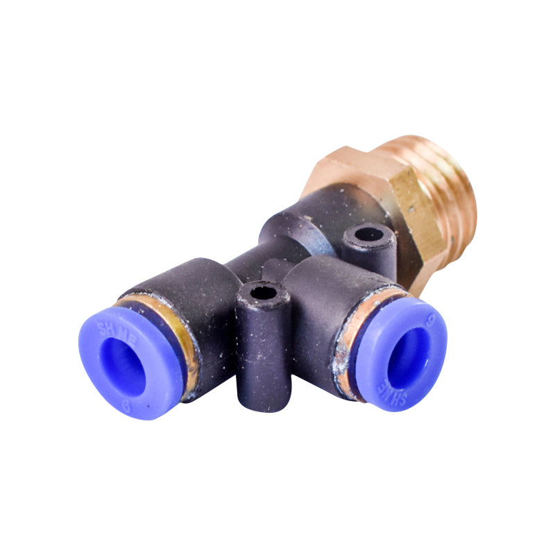 Raccordo rapido a T rapido in plastica e vite in metallo da 6x6 con M16 - immagine 2