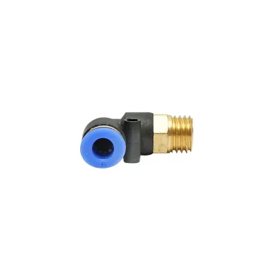 Raccordo rapido gomito in plastica e vite metallica fi 6 con M12 - immagine 4