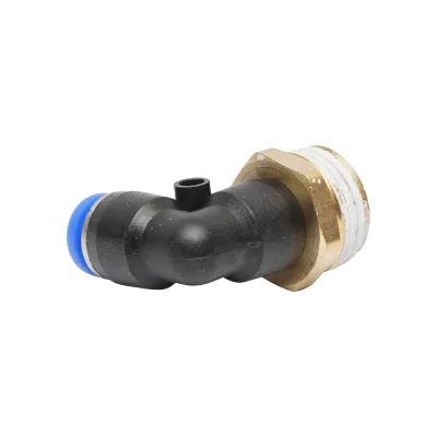 Raccordo rapido gomito in plastica e vite metallica fi 8 con 1/2 - immagine 4
