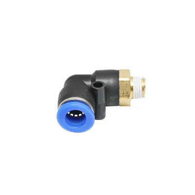 Raccordo rapido riduzione a gomito in plastica per tubo da 8 mm e filettatura metallica da 1/8 - immagine 2