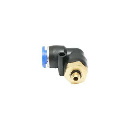 Raccordo rapido riduzione a gomito in plastica per tubo da 8 mm e filettatura metallica M6 - immagine 4