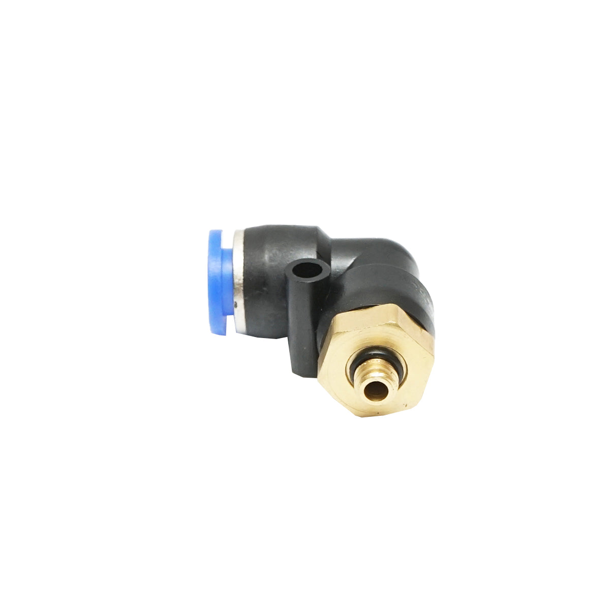 Raccordo rapido riduzione a gomito in plastica per tubo da 8 mm e filettatura metallica M6 - immagine 4