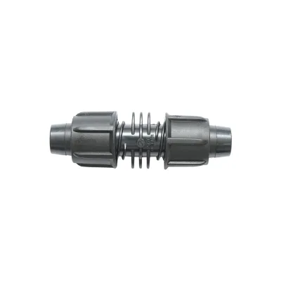 Raccordo/Manicotto/Connettore Tubo irrigazione 16 x 16 mm. Raccordo Conettore Compressione Ala Gocciolante 16 x 16 mm.