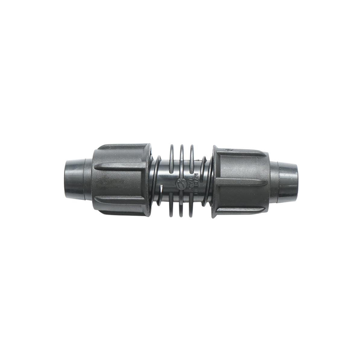 Raccordo/Manicotto/Connettore Tubo irrigazione 16 x 16 mm. Raccordo Conettore Compressione Ala Gocciolante 16 x 16 mm.
