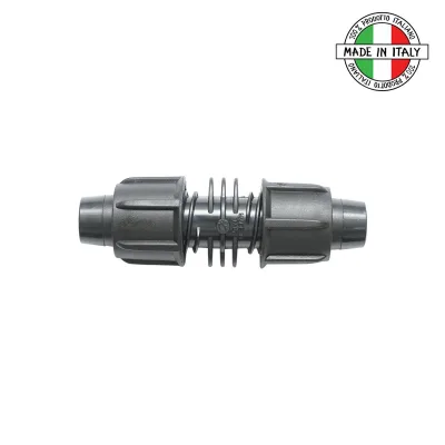 Raccordo/Manicotto/Connettore Tubo irrigazione 16 x 16 mm. Raccordo Conettore Compressione Ala Gocciolante 16 x 16 mm. - immagine 2