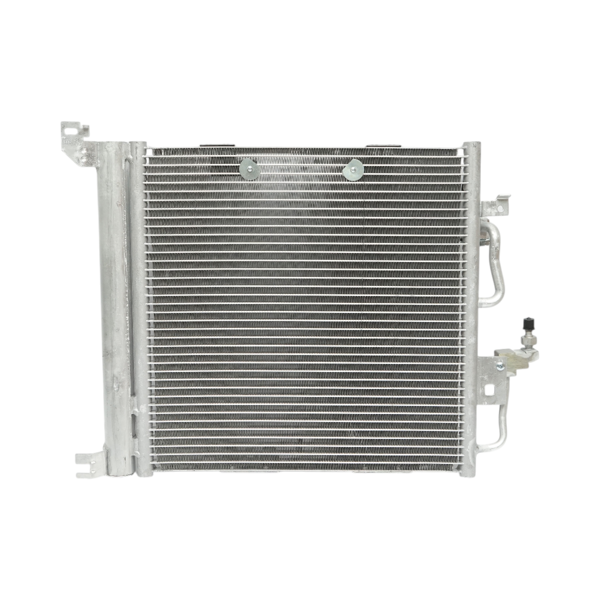 Radiatore climatizzazione (condensatore AC) – Opel Astra H, Zafira Dimensioni: 370 × 370 × 16 mm Codici OEM compatibili: 13129195, 1850099, 93178961, 1924005329 - immagine 2
