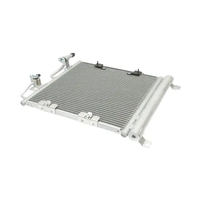 Radiatore climatizzazione (condensatore AC) – Opel Astra H, Zafira Dimensioni: 370 × 370 × 16 mm Codici OEM compatibili: 13129195, 1850099, 93178961, 1924005329 - immagine 3