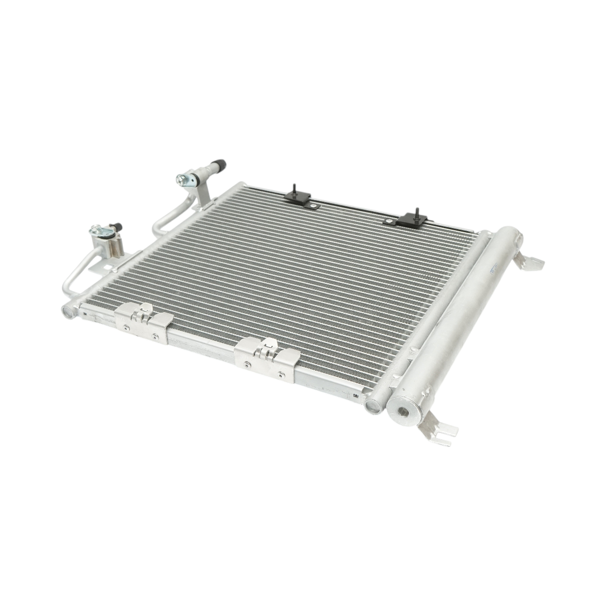 Radiatore climatizzazione (condensatore AC) – Opel Astra H, Zafira Dimensioni: 370 × 370 × 16 mm Codici OEM compatibili: 13129195, 1850099, 93178961, 1924005329 - immagine 3