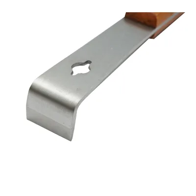 Raschietto per Apicoltura in acciaio inox con manico in legno e scala tipo L, 260 mm. - immagine 3