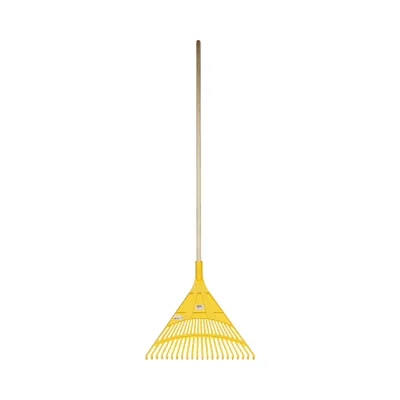 Rastrello in plastica per foglie, manico in legno 120cm, 22 denti Crownman