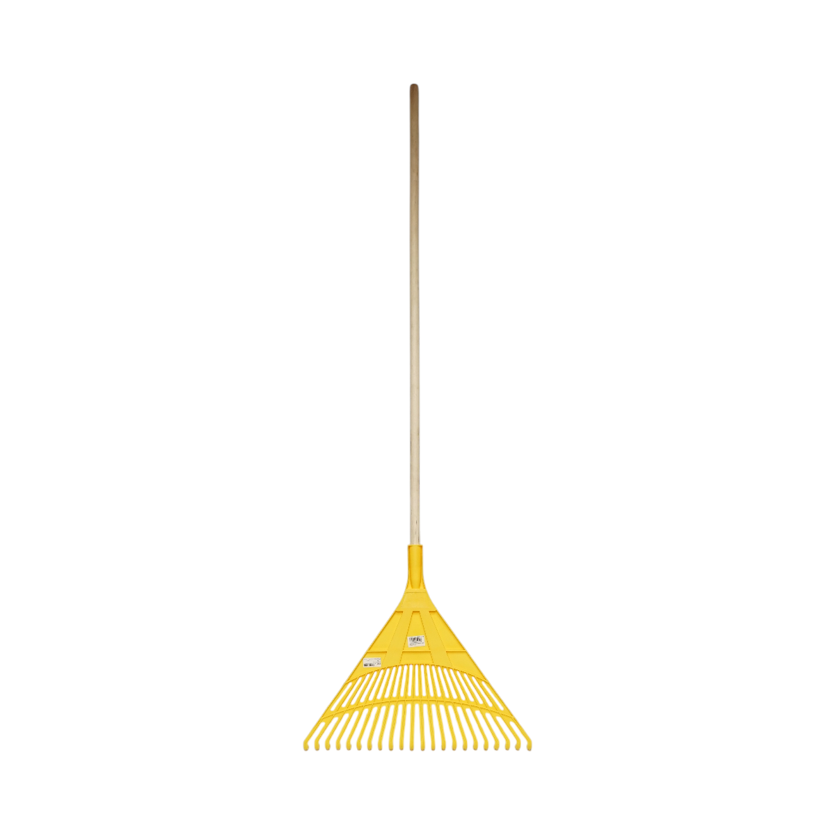 Rastrello in plastica per foglie, manico in legno 120cm, 22 denti Crownman