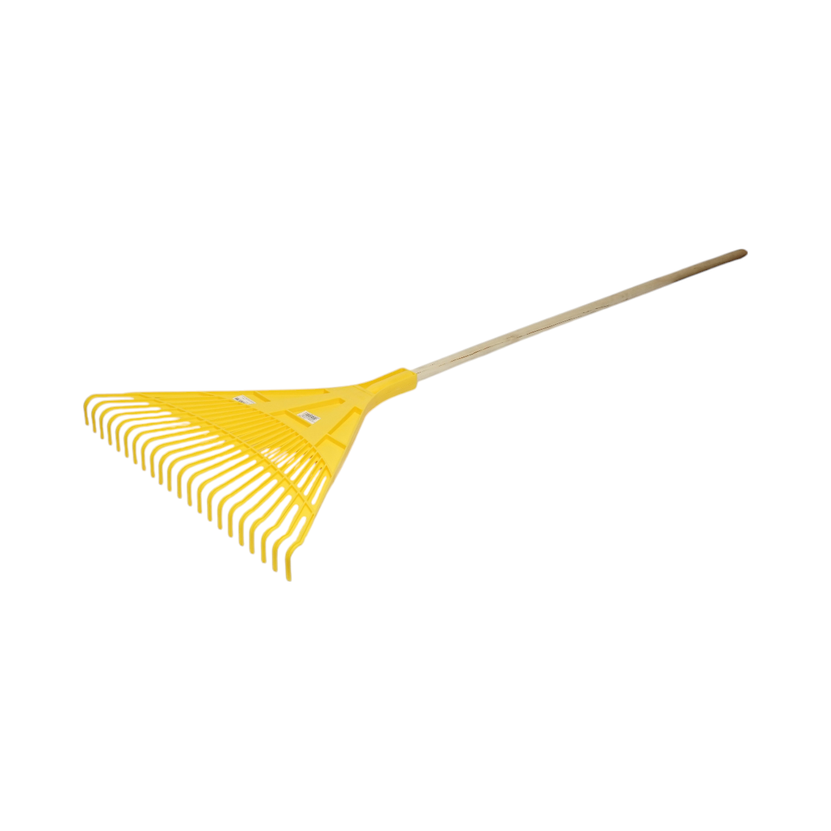 Rastrello in plastica per foglie, manico in legno 120cm, 22 denti Crownman - immagine 5