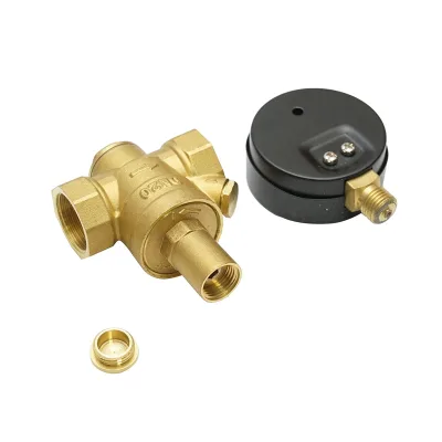 Regolatore di pressione dell'acqua da 3/4-3/4, regolabile con filtro e manometro DN20 per impianti solari residenziali. - immagine 3