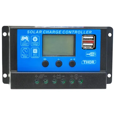 Regolatore di tensione per pannello solare 10A 12V/24V 2X porta USB - immagine 3