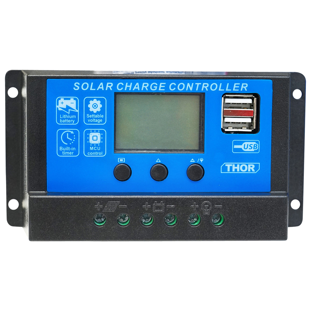 Regolatore di tensione per pannello solare 10A 12V/24V 2X porta USB - immagine 3