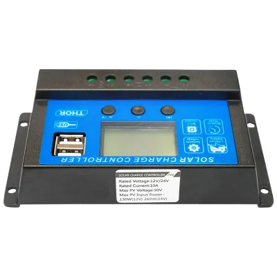Regolatore di tensione per pannello solare 10A 12V/24V 2X porta USB - immagine 5