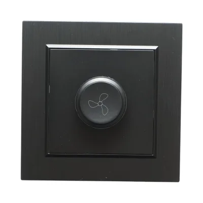 Regolatore di tensione per ventola da incasso nera 500W, 220V, ABS 80x80mm - immagine 2