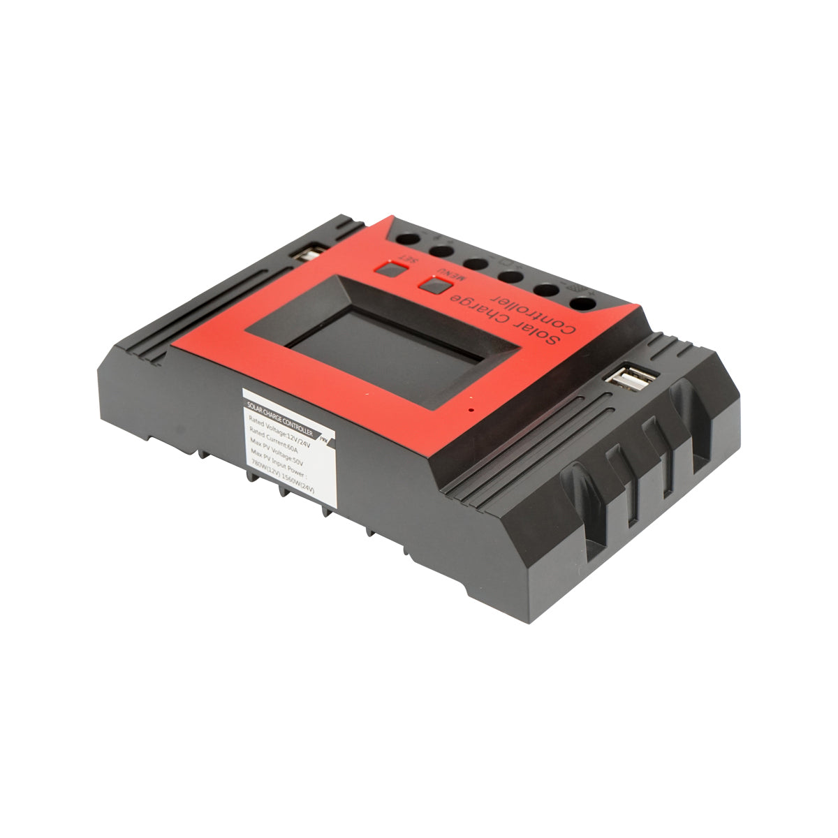 Regolatore di tensione PWM per pannello solare 60A 12V/24V 4 porte USB (12V=780W) (24V=1560W) max. 50V - immagine 4