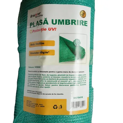 Rete ombreggiante 40%, larghezza 10 m, lunghezza 50 m, colore verde, in polietilene con protezione UV - immagine 3