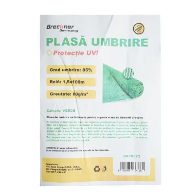 Rete ombreggiante 85% larghezza 1.5M e lunghezza 100M verde in polietilene con protezione UV. - immagine 2