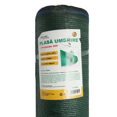 Rete ombreggiante 88% larghezza 2M e lunghezza 100M verde in polietilene con protezione UV - immagine 3