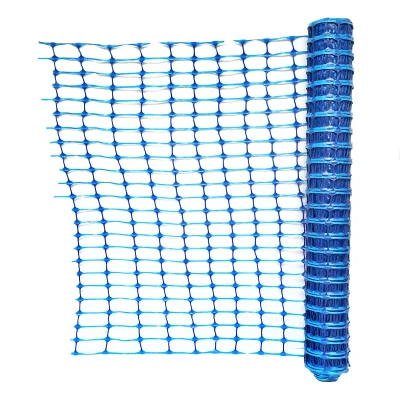 Rete per delimitazione lavori 1mx50m con maglie 70x40mm, 110g/m blu - immagine 2