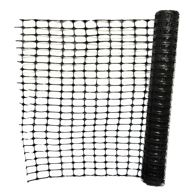 Rete per delimitazione lavori 1mx50m con maglie 70x40mm, 110g/m nera - immagine 2