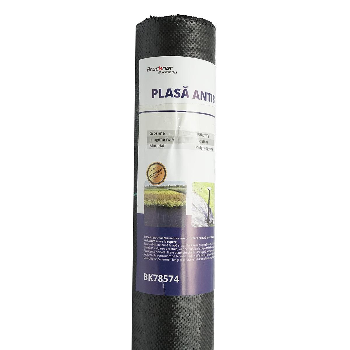 Rete Telo pacciamatura, anti-erbacce 1x50m, 100gr/m², nera, permeabile - immagine 2