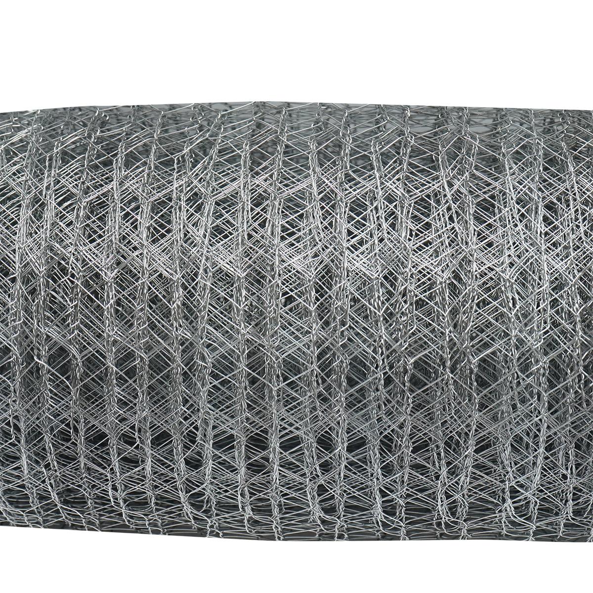 Reti Recinzione per Pollame Rete per recinto L20m, H120cm, intrecciata, zincata con maglie di 19mm, per recinzione - immagine 3