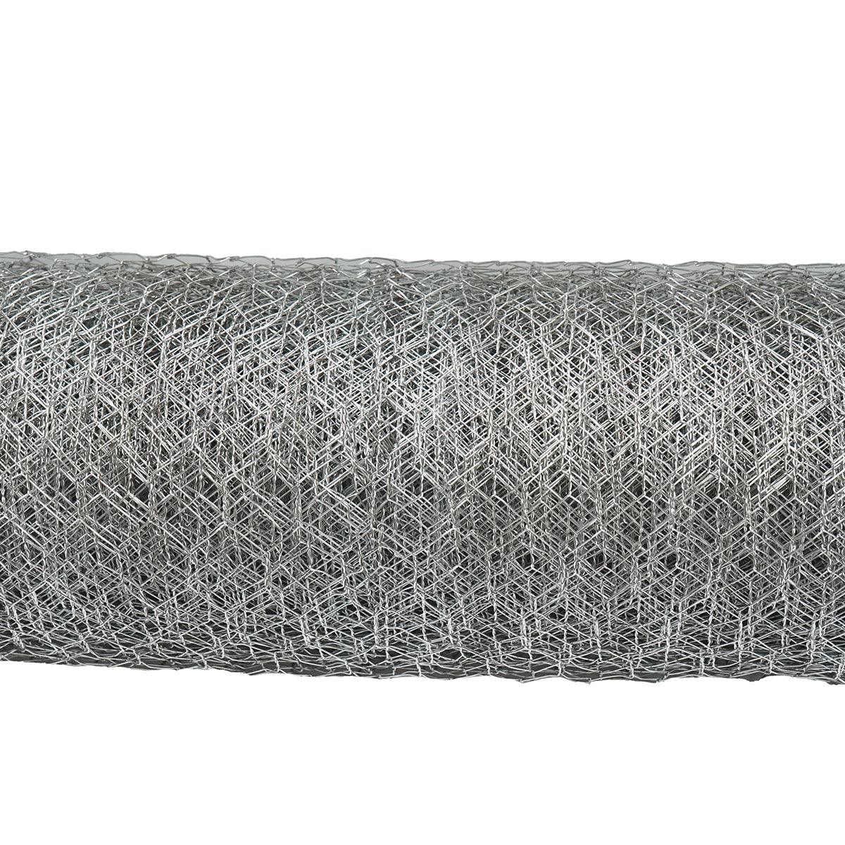 Reti Recinzione per Pollame Rete per recinto L20m, H120cm, intrecciata, zincata con maglie di 25mm, per recinzione - immagine 3