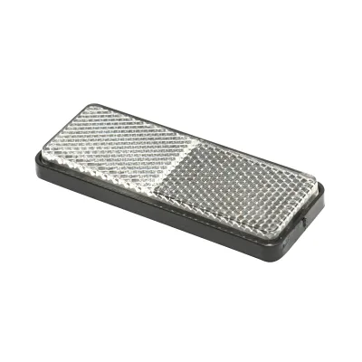 Riflettente rettangolare con adesivo, 90x32 mm, bianco frontale, Breckner Germany - immagine 3